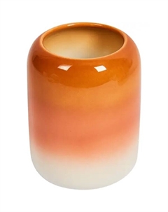 Стакан для зубных щёток Swensa Lava керамика цвет бело-оранжевый