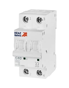 Автоматический выключатель Opti Din BM63 2P C40 А 4.5 кА Кэаз