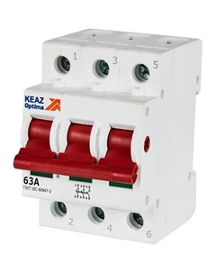 Автоматический выключатель Opti Din ВМ63PL 3P C63 А 4.5 кА Кэаз