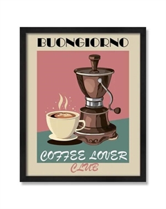 Картина в раме Утренний кофе 40x50 см цвет разноцветный Postermarket