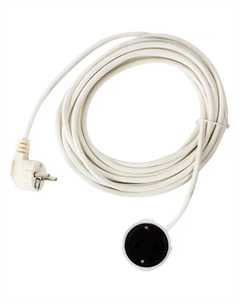 Удлинитель-шнур 1 розетка с заземлением 3x1.5 мм 7 м цвет белый Без бренда