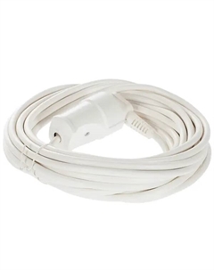 Удлинитель-шнур 1 розетка с заземлением 3x1.5 мм 10 м цвет белый Без бренда