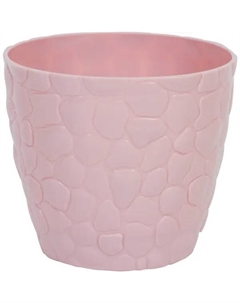 Кашпо Камни ø15 h13 см v1.4 л пластик розовый Idea