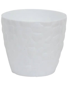Кашпо Камни ø15 h13 см v1.4 л пластик белый Idea