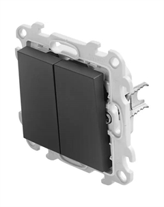 Переключатель встраиваемый 24 2 клавиши цвет графит Simon