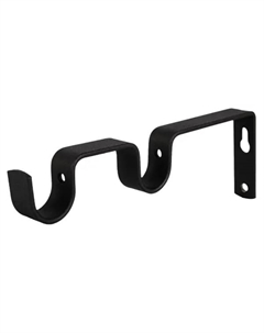 Держатель двухрядный сталь 2 см цвет черный матовый Orbis