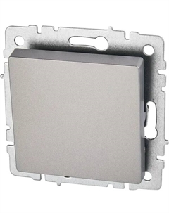 Выключатель встраиваемый самовозвратный Brite 1 клавиша цвет сталь Iek