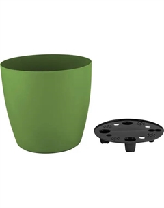 Кашпо для цветов Vienna ø25 см h25.3 см v9 л пластик оливковый Ingreen