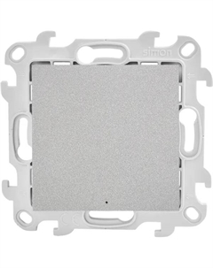 Переключатель встраиваемый 24 Push&Go 1 клавиша с подсветкой цвет алюминий Simon