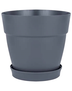 Горшок цветочный Villa De Fiori ø46.5 h43 см v48 л пластик вулканический серый Ingreen