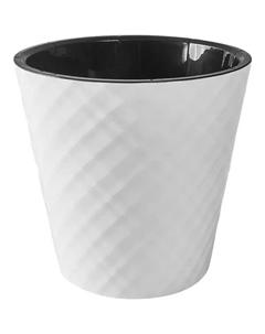 Горшок цветочный Manhattan ø16 см v1.6 л пластик белый Ingreen