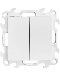 Переключатель встраиваемый 24 2 клавиши цвет белый Simon