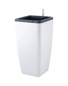 Горшок цветочный Munchen 24x24x52.4 см v20/8 л пластик белоснежный жасмин Ingreen