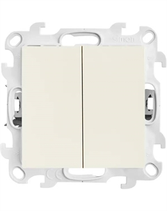 Выключатель встраиваемый 24 Push&Go 2 клавиши цвет слоновая кость Simon