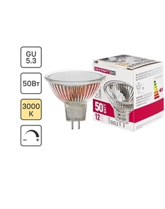 Лампа галогеновая MR16 GU5.3 12 В 50 Вт спот 560 Лм теплый белый свет для диммера Онлайт