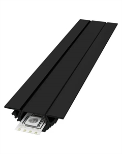 Профиль алюминиевый для светодиодной ленты угловой накладной 2 м цвет чёрный Apeyron