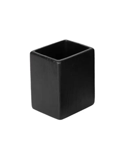 Стакан для зубных щёток Lemer Coal полирезин цвет черный