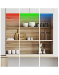 Светодиодная лента для контурной подсветки SMD5050 12В 10 мм 2м 10 Вт/м 60диод/м 700 лм/м RGB Apeyron