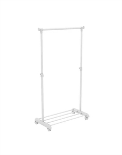 Вешалка напольная 1 штанга 86x166x44 см металл цвет белый Без бренда