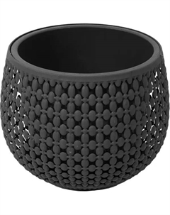 Кашпо со вставкой Пирула ø18 h14 см v1.5 л пластик графитовый Idea