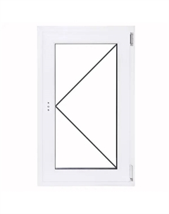 Окно пластиковое ПВХ одностворчатое 1000x600 мм (ВхШ) стекло 4 мм поворотное белый/белый Века