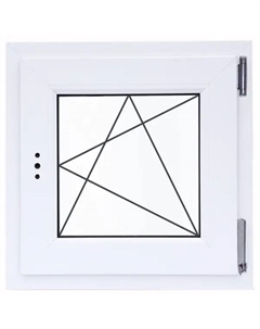 Окно пластиковое ПВХ одностворчатое 570x600 мм (ВхШ) правое поворотно-откидное двуxкамерный стеклопакет белый/белый Века