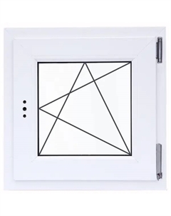 Окно пластиковое ПВХ одностворчатое 620x600 мм (ВхШ) правое поворотно-откидное однокамерный стеклопакет белый/белый Века