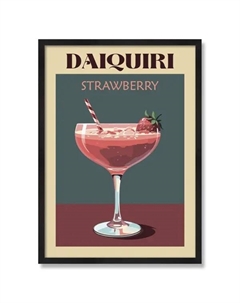 Картина в раме Коктейль Дайкири 50x70 см цвет разноцветный Postermarket