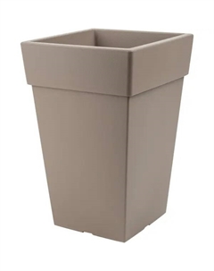 Кашпо Тубус 13.5x30x20 см v4.5 л пластик французский серый Idea