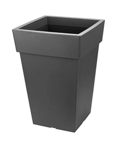 Кашпо Тубус 16.5x36x24 см v7.5 л пластик графитовый Idea