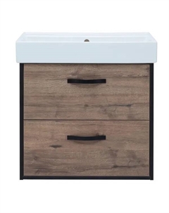 Тумба под раковину Aquanet Инди Вилис подвесная 65 см цвет дуб веллингтон