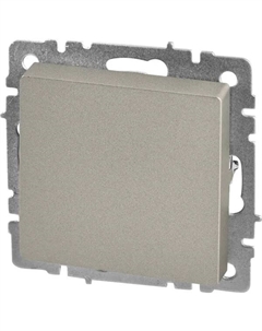 Выключатель проходной встраиваемый Brite 1 клавиша цвет сталь Iek