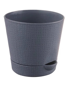 Горшок цветочный Партер ø15 h13.5 см v1.4 л пластик графит Tek.a.tek