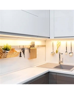 Светодиодная лента для подсветки рабочей зоны SMD2835 12В 8 мм 2м 8 Вт/м 60диод/м 1000 лм/м 3000 К теплый свет Apeyron