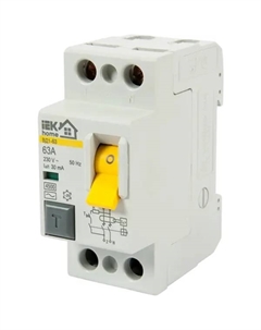 УЗО ВД1-63 1P N 63 А 30 мА 4.5 кА AC MDV10-2-063-030 Iek home