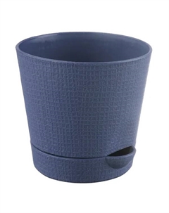 Горшок цветочный Партер ø11.5 h11 см v0.7 л пластик графит Tek.a.tek