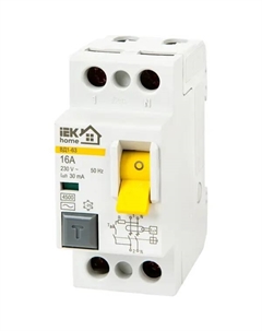 УЗО ВД1-63 1P N 16 А 30 мА 4.5 кА AC MDV10-2-016-030 Iek home