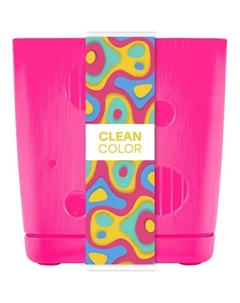 Горшок цветочный Clean Color 8.8x8.8 см h9 см v0.5 л пластик ярко-розовый Ingreen