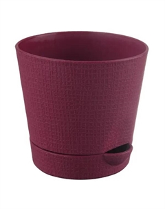 Горшок цветочный Партер ø19.5 h17 см v2.8 л пластик бордовый Tek.a.tek