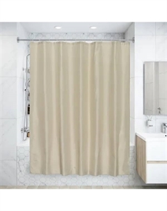 Штора для ванной Primanova Caramel 180x180 см полиэстер цвет бежевый