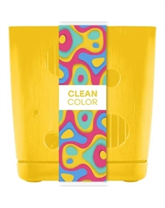Горшок цветочный Clean Color 8.8x8.8 см h9 см v0.5 л пластик желтый Ingreen