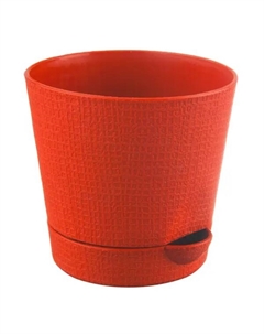 Горшок цветочный Партер ø19.5 h17 см v2.8 л пластик оранжевый Tek.a.tek