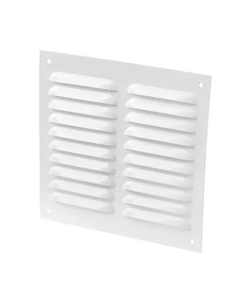 Решетка вентиляционная 195x195 металлическая цвет белый Ore