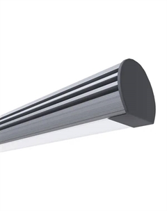 Профиль круглый для светодиодной ленты алюминиевый 2м серебро накладной Apeyron