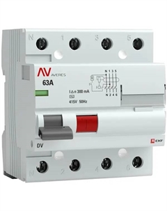 УЗО Averes DV 4P 63 А 300 мА AC Ekf