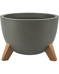 Кашпо для цветов Флориан ø25 h19 см v4.2 л пластик графитовый Idea