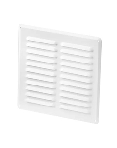 Решетка вентиляционная GM2525W 250x250 мм металл цвет белый Ore