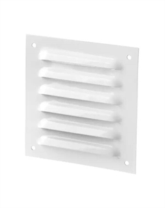 Решетка вентиляционная 125x125 металлическая цвет белый Ore