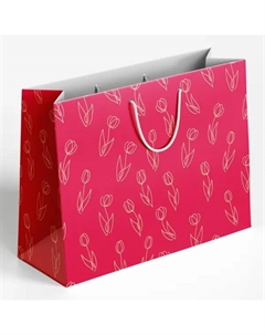 Пакет подарочный Тюльпаны 30x40 см цвет разноцветный Симфония