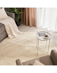 Ковер Shaggy Bosfor круг ø120 см полипропилен цвет кремовый Kreaforta